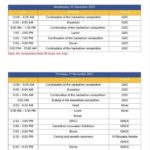 Schedule 10-11 Nov.